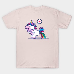 Cute Unicorn Poop Rainbow T-Shirt